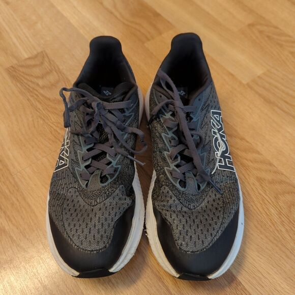 Hoka One One Mach 6 Running Shoes Sneakers Mens 6MD Black White 1147553 - Picture 2 of 7